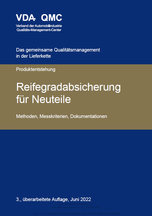 Bild von Reifegradabsicherung für Neuteile_06/2022